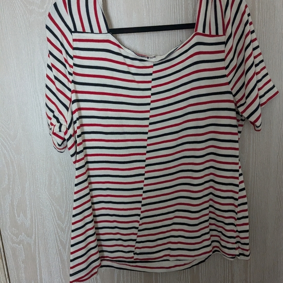 Striped square neck top plus - Picture 5 of 5